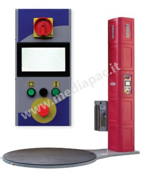 Prestiro motorizzato del film estensibile e pannello operatore touch- screen