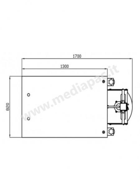 Piattaforma elettrica su ruote - ingombri